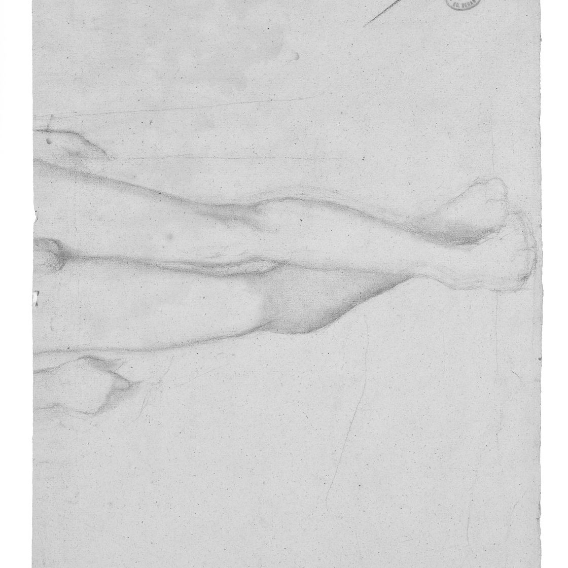 Edgar Degas — Этюд д'Апре "Нике, атташе полиции" ( прямая речь ); Академический этюд ( оборотная сторона ), изображение 3
