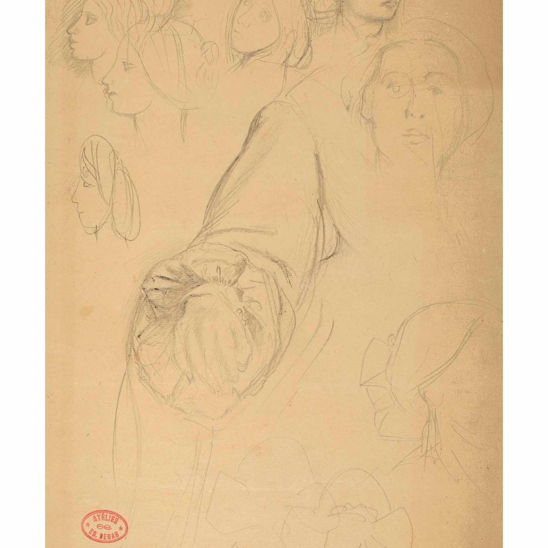 Edgar Degas — Этюды для "Прекрасной семьи" и авторских произведений