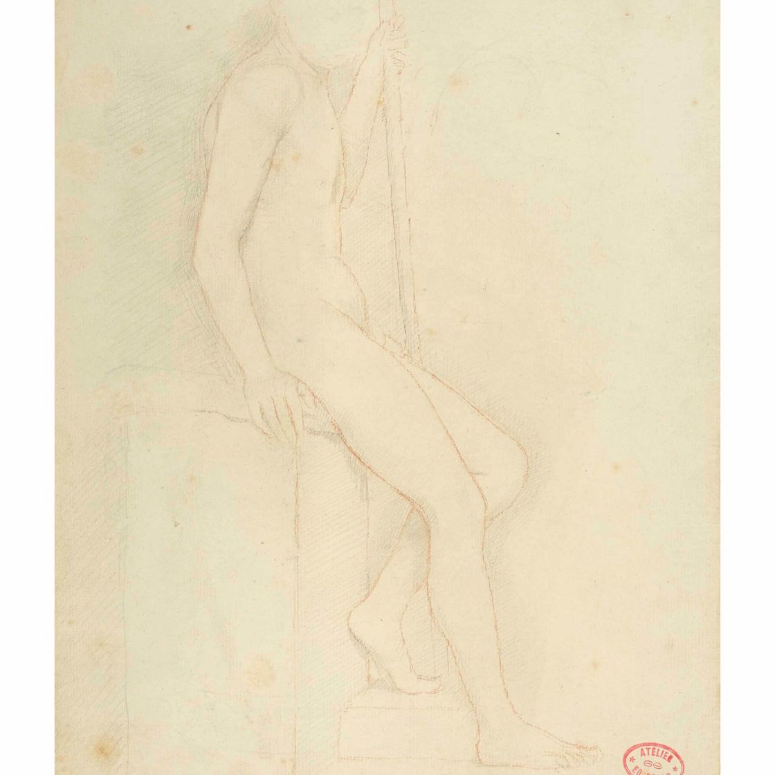Edgar Degas — Академический этюд, в полном составе (спереди); Академический этюд, в дебюте (сзади)