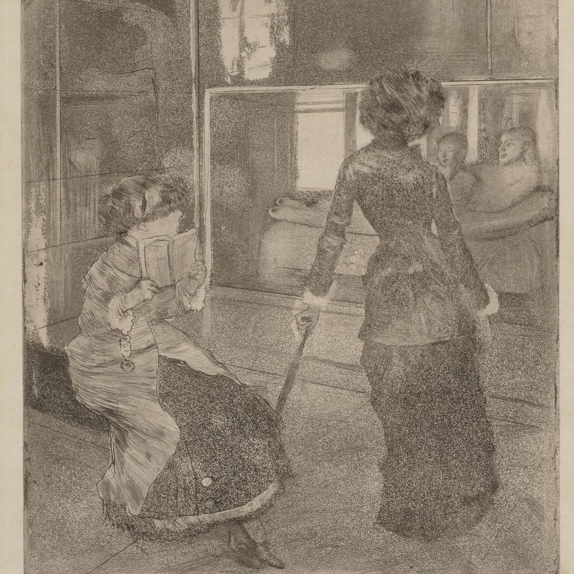Edgar Degas — Мэри Кассат в Лувре: Этрусская галерея, изображение 2