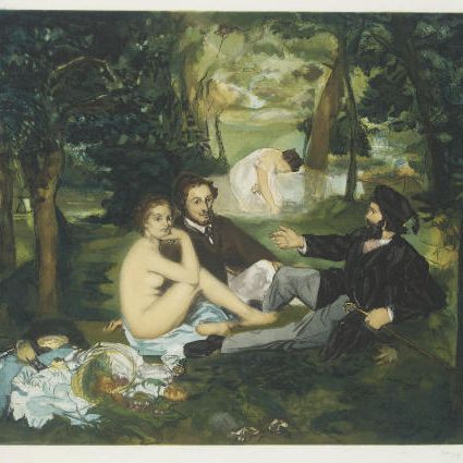 Edouard Manet — "Дежурный на траве" по пьесе Эдуарда Мане (Жинесте и Пуйон, E668)