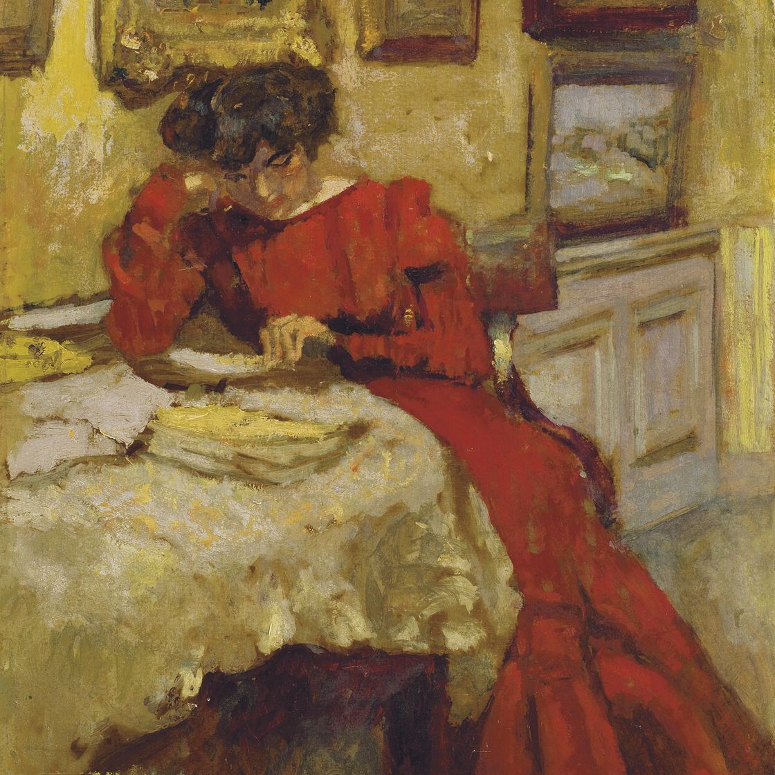Edouard Vuillard — Мадам Хессель в розовом халате "Лизант"