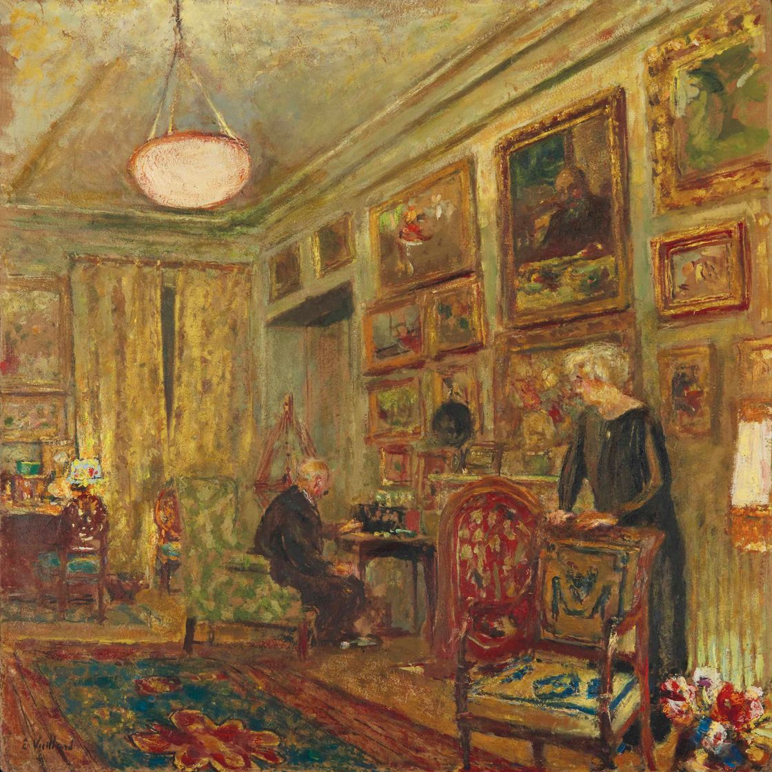 Edouard Vuillard — Джос Хессель, девант ла-Т.С.Ф., улица Неаполя (справа); Этюд для Люси Данс в саду (слева)