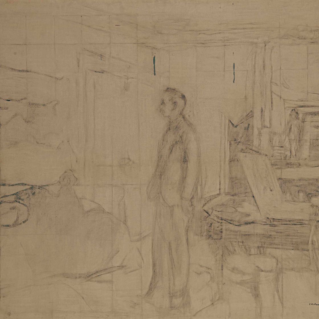 Edouard Vuillard — Портрет Боннара в ателье его сына