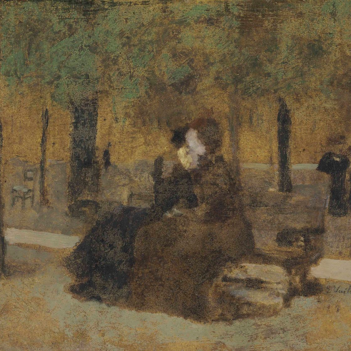 Edouard Vuillard — Друзья двух женщин в банке, на вечере, в общественном саду