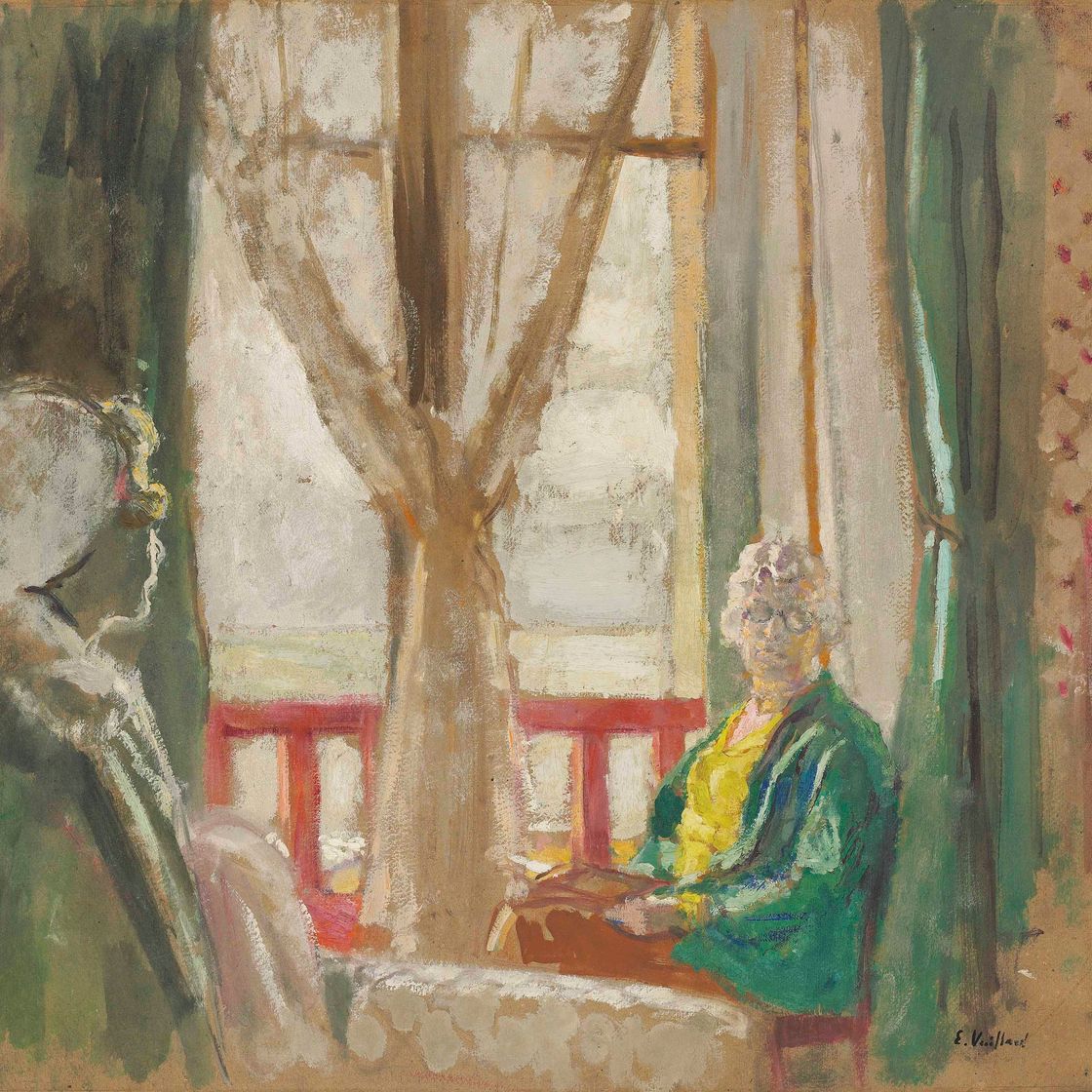 Edouard Vuillard — Мадам Хессель и Лулу у окна в отеле а-ля Боль