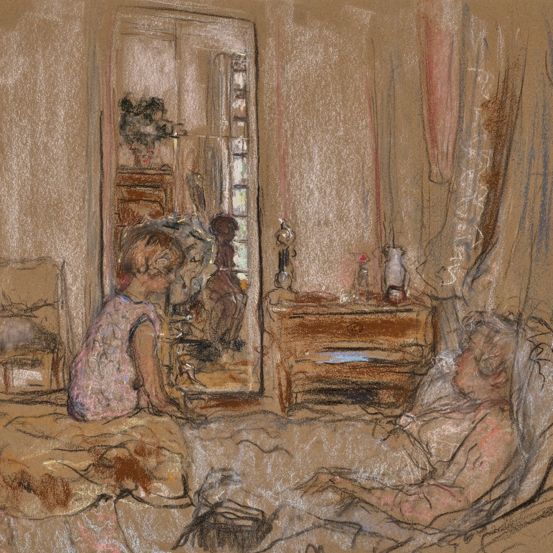 Edouard Vuillard — Лулу у окна мадам Хессель, в замке Клэйз, изображение 1