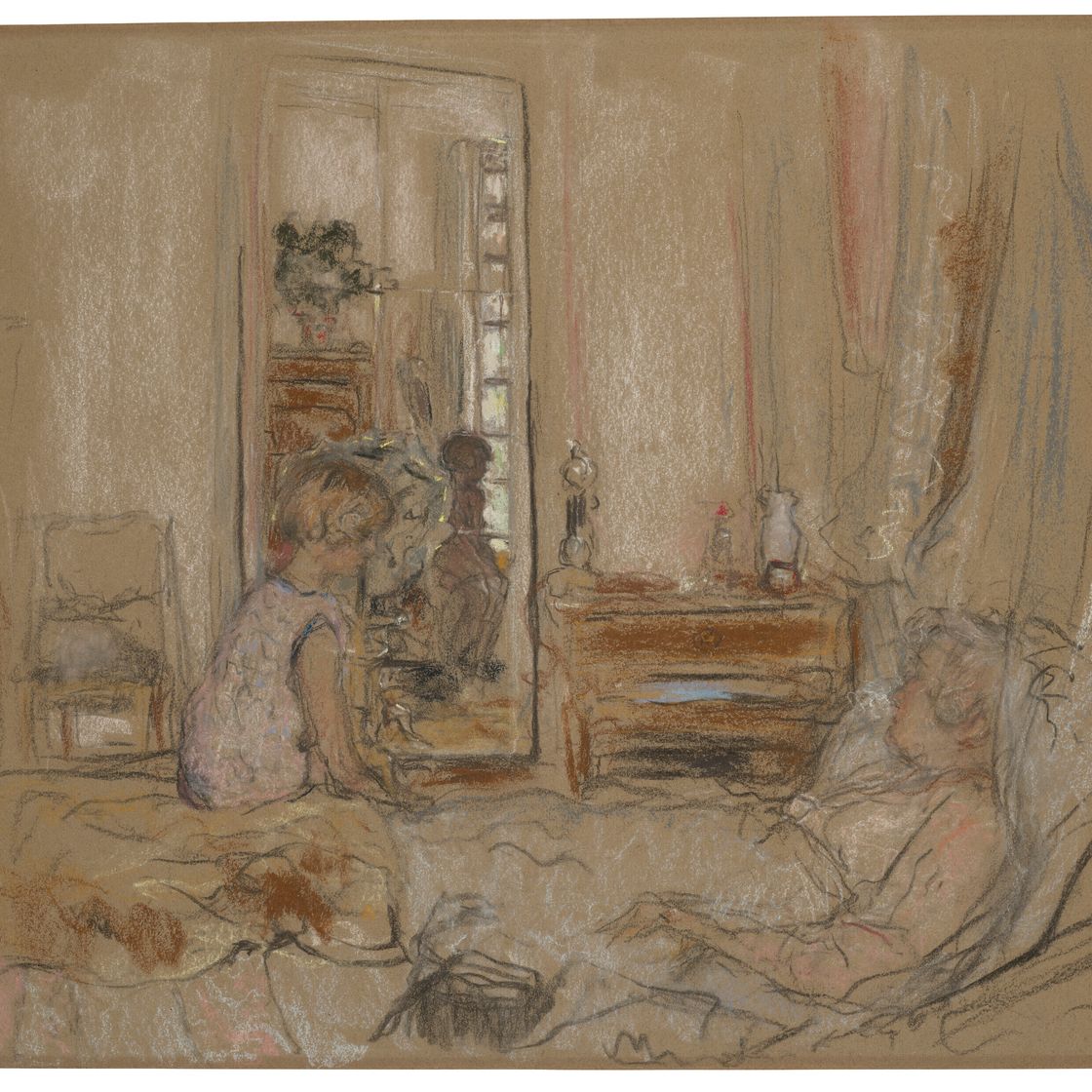 Edouard Vuillard — Лулу у окна мадам Хессель, в замке Клэйз, изображение 2