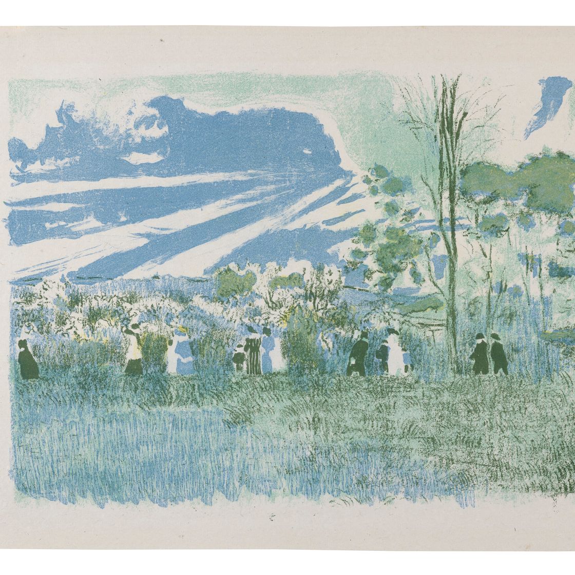 Edouard Vuillard — На туристических полях, планше, посвященном платежам за альбомы и интерьерам