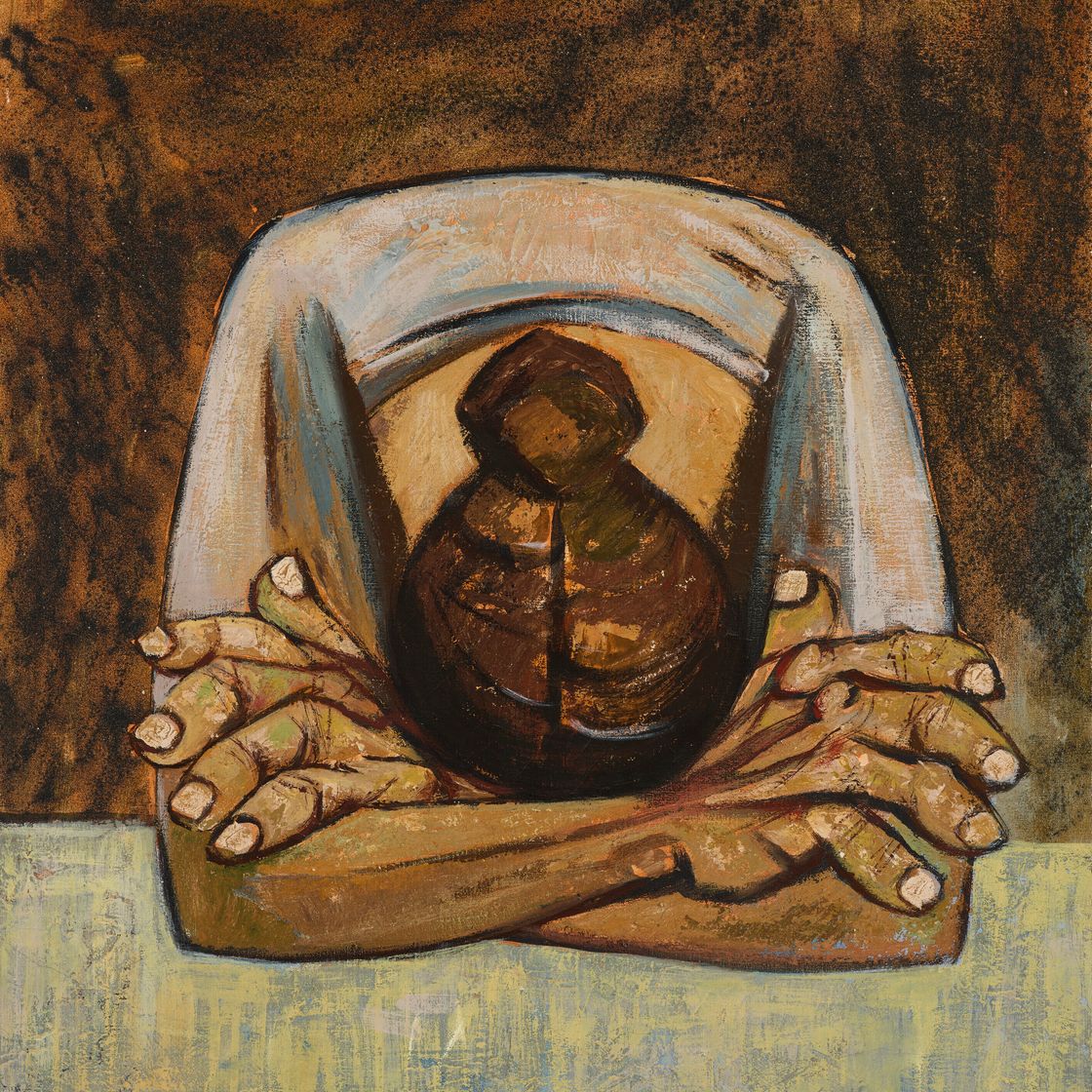 Eduardo Kingman — Женщина положила голову на стол