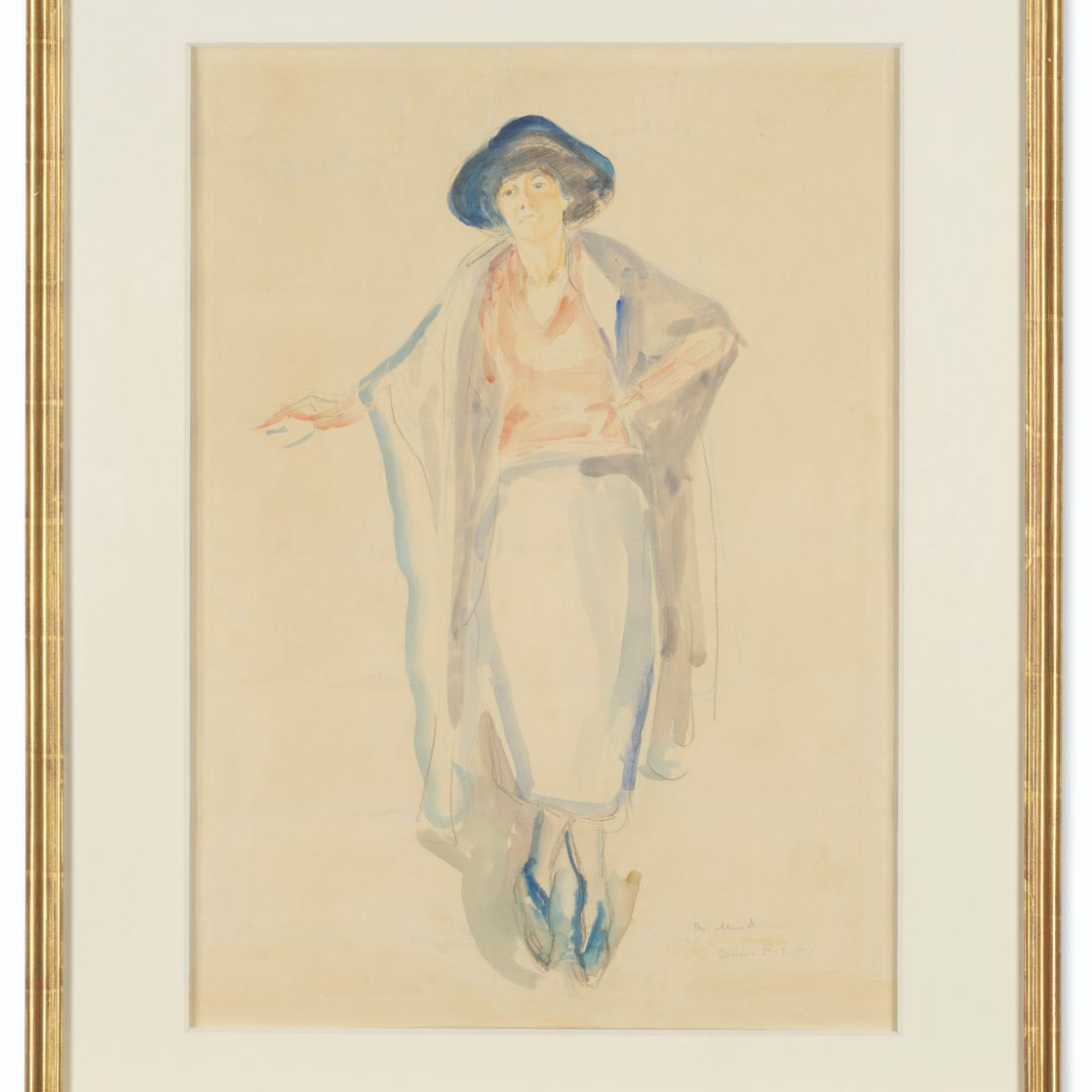 Edvard Munch — Станде квинне мед хатт (Лали Хорстманн), изображение 2