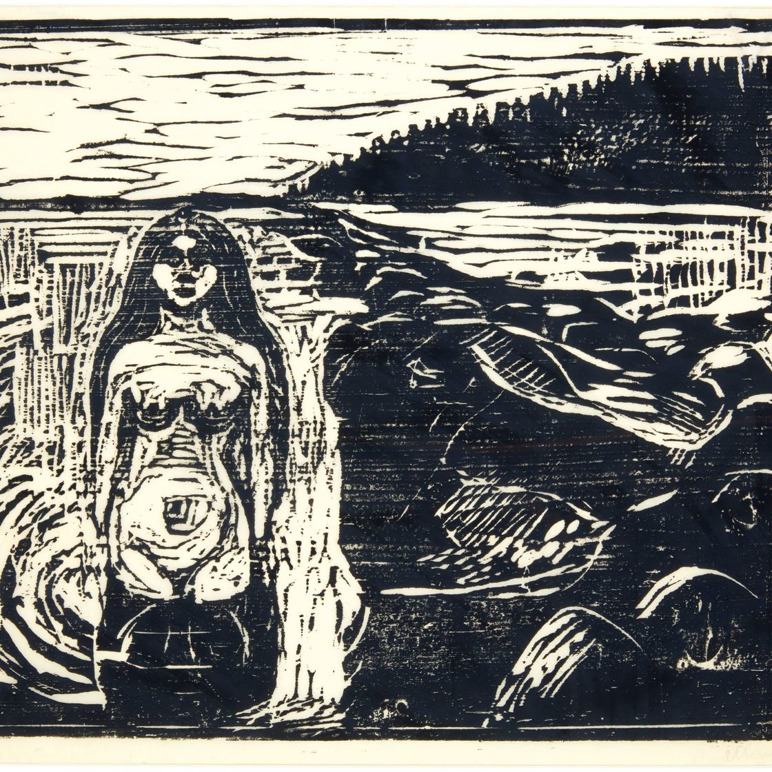 Edvard Munch — Бадендес Вайб (Купающаяся женщина)