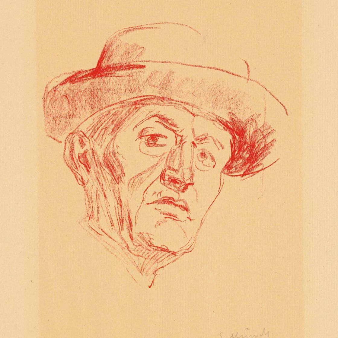 Edvard Munch — Автопортрет в шляпе I