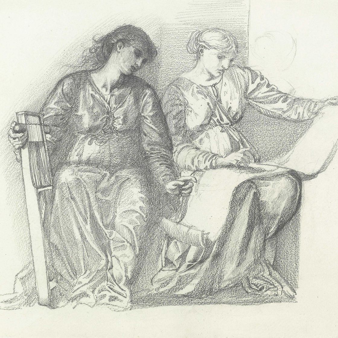 Edward Burne-Jones — Подготовка к "Музыке"