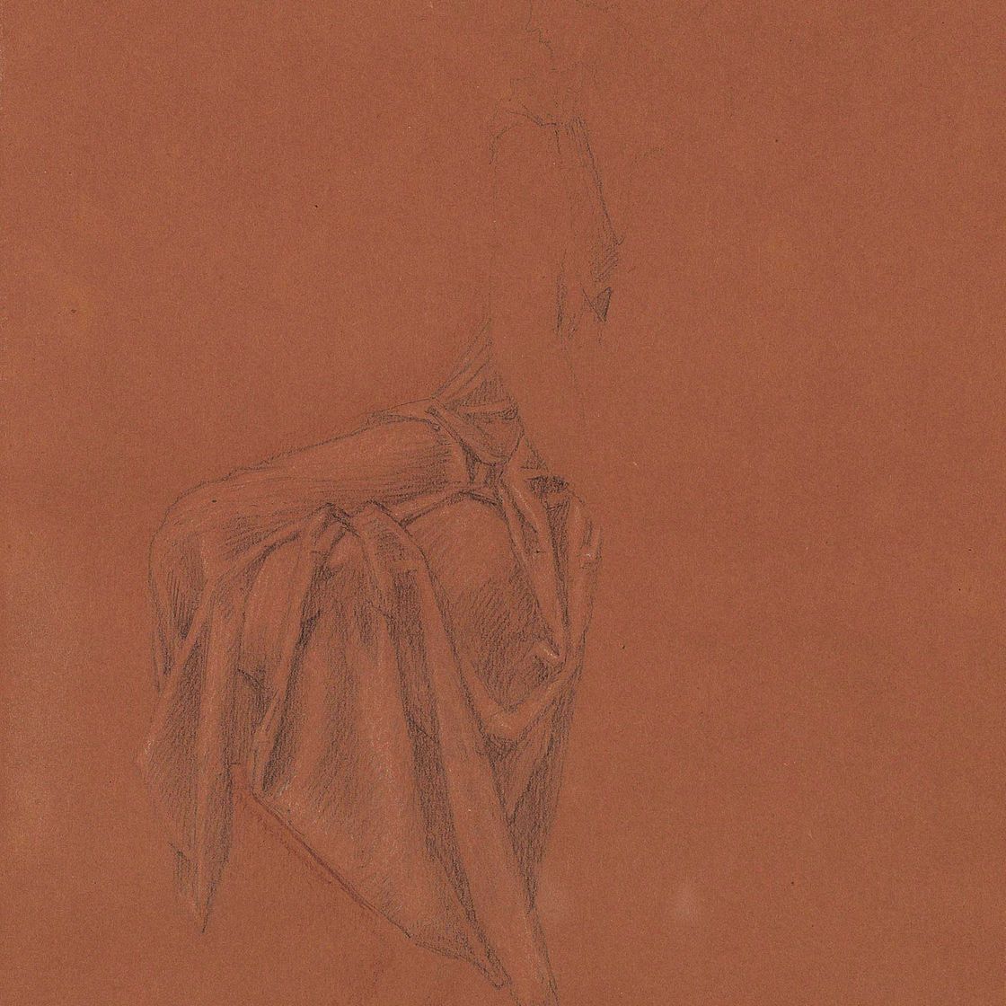 Edward Burne-Jones — Шесть эскизов драпировок для "Артура в Авалоне"