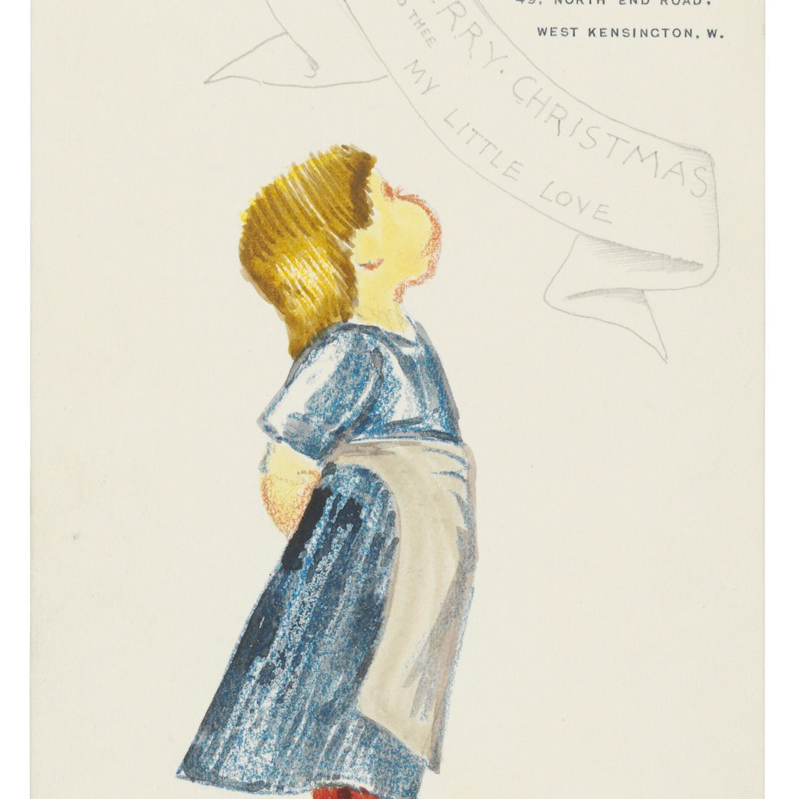 Edward Burne-Jones — 20 писем и открыток с автографами, из которых 19 иллюстрированы, внучке художника Анджеле Тиркелл (одно, по–видимому, ее матери, его дочери Маргарет), Роттингдин, Западный Кенсингтон и н.п., 14 февраля 1890 - Рождество 1893 и н. п., изображение 31