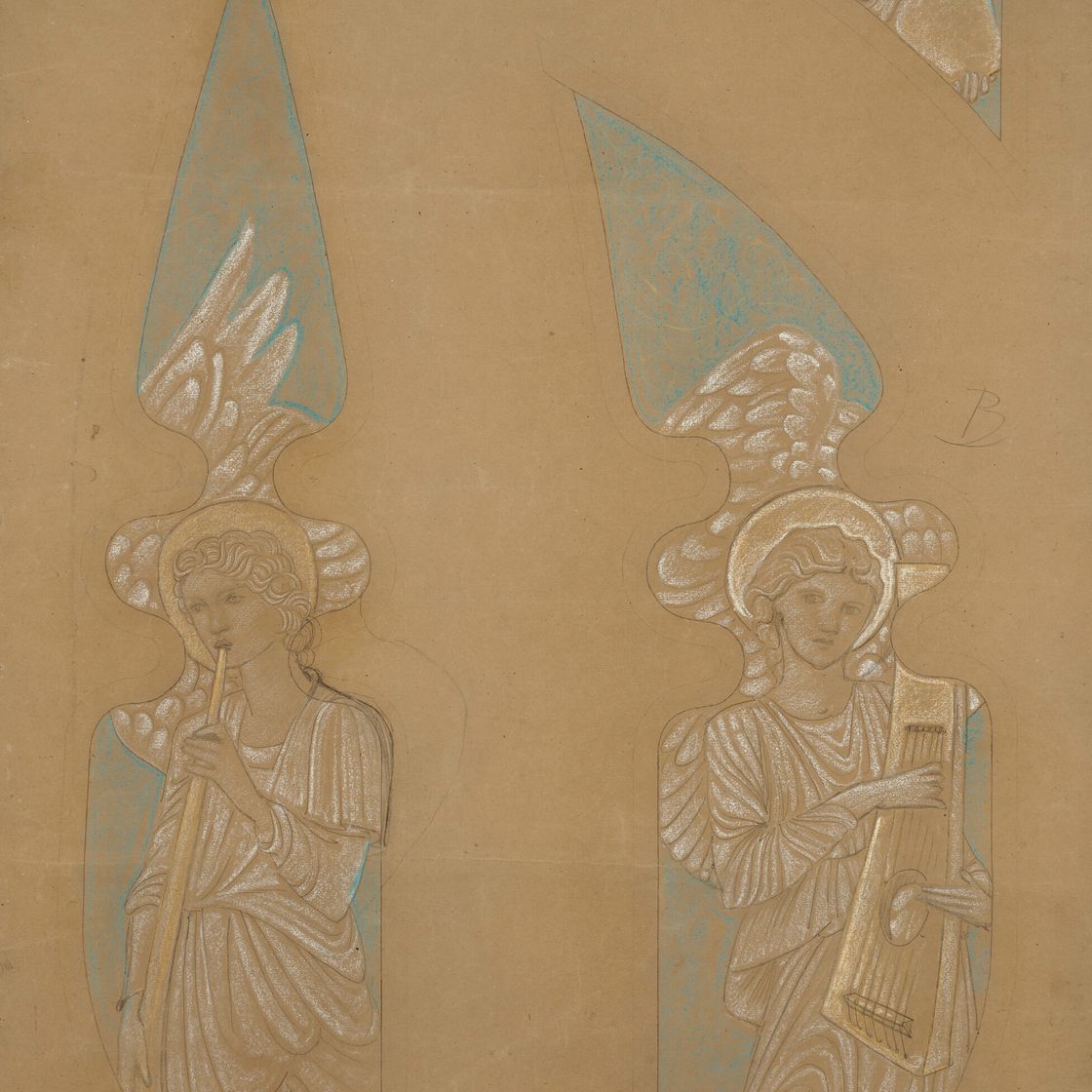 Edward Burne-Jones — Набор из четырех узорчатых рисунков для конгрегационалистской церкви Альбиона, Эштон-Андерлайн, Ланкашир, изображение 4
