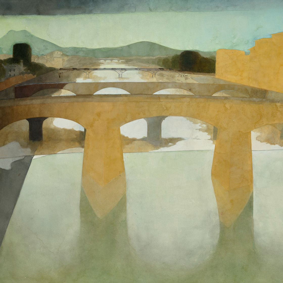 Edward Burra — Вид на Флоренцию, изображение 1