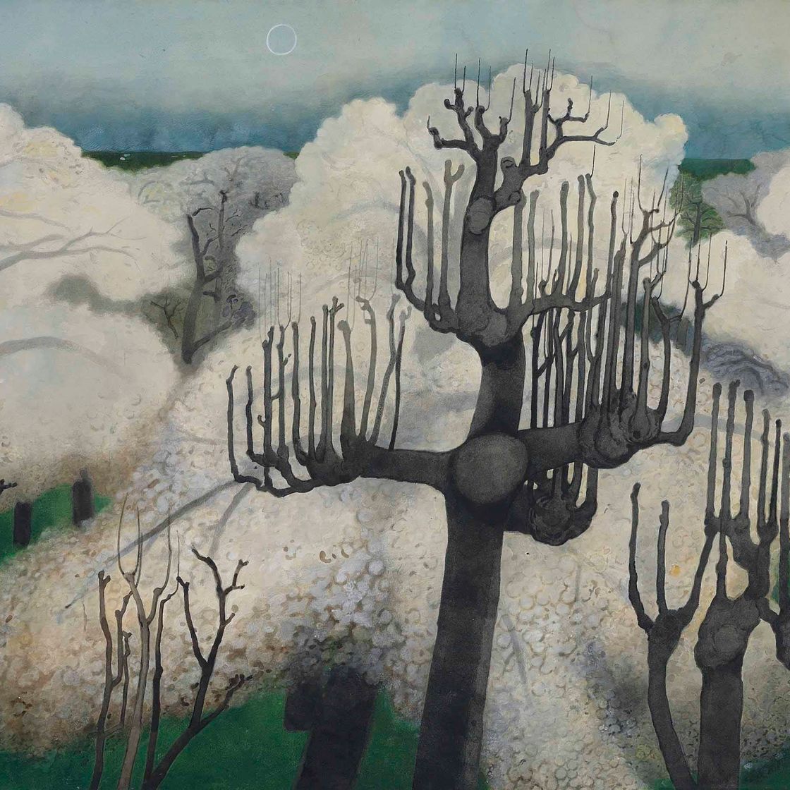 Edward Burra — Вишневые деревья, Зима