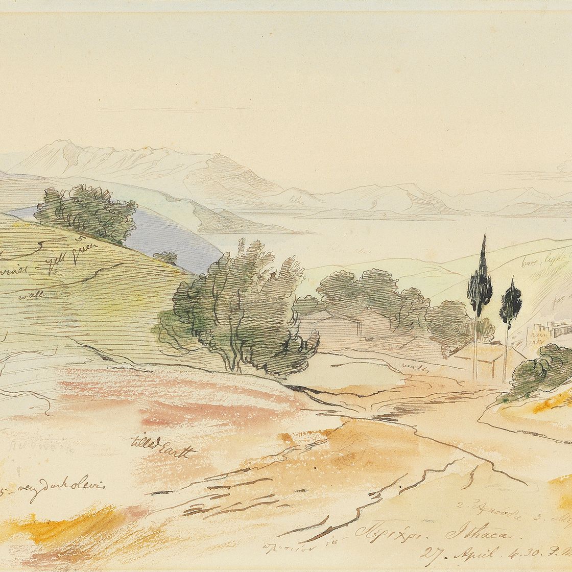 Edward Lear — Вид на Итаку