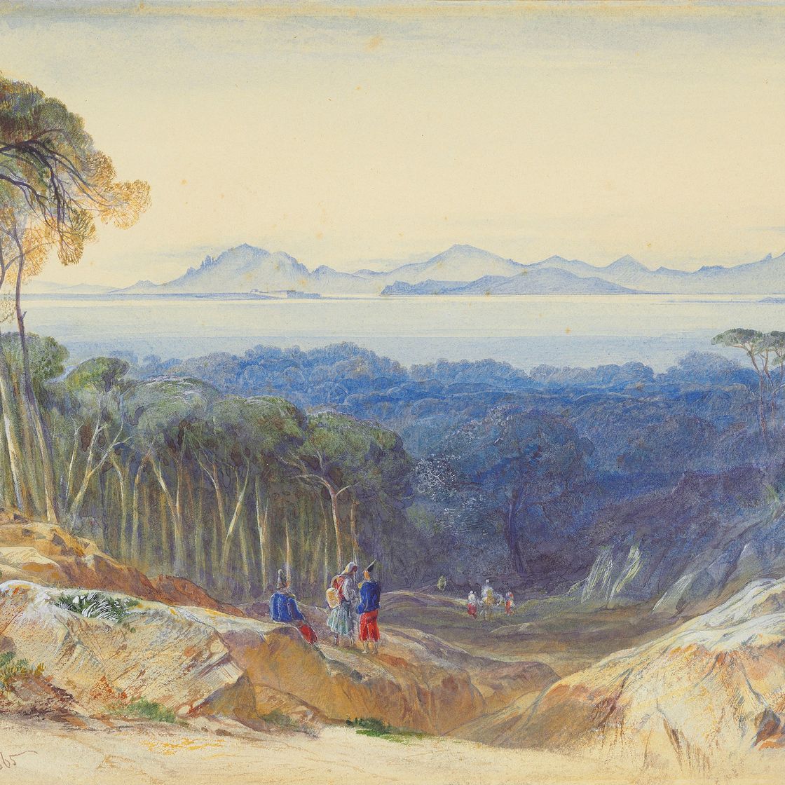 Edward Lear — Эстерели, из окрестностей Антиба, Франция
