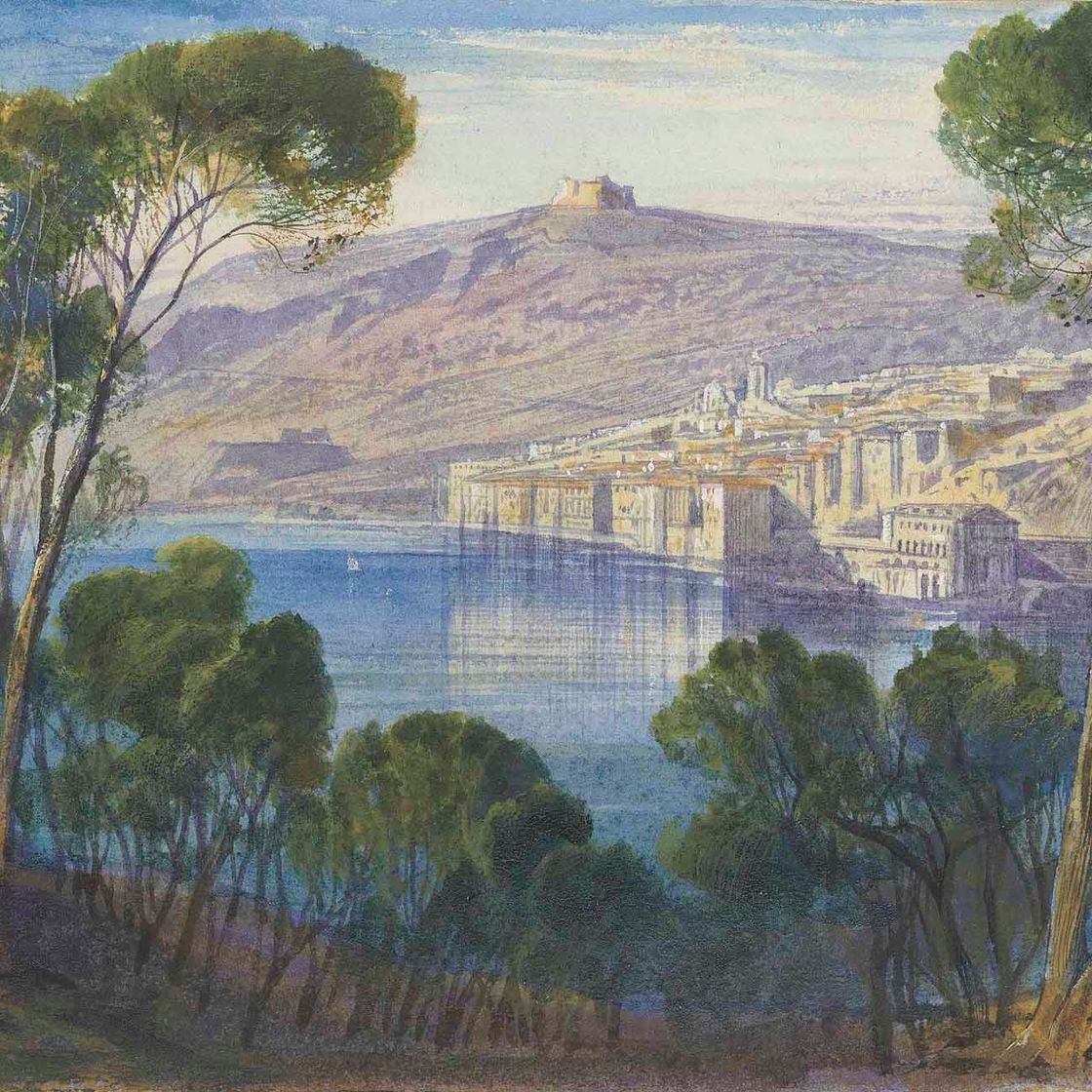 Edward Lear — Вид на Вильфранш, Лазурный берег, Франция
