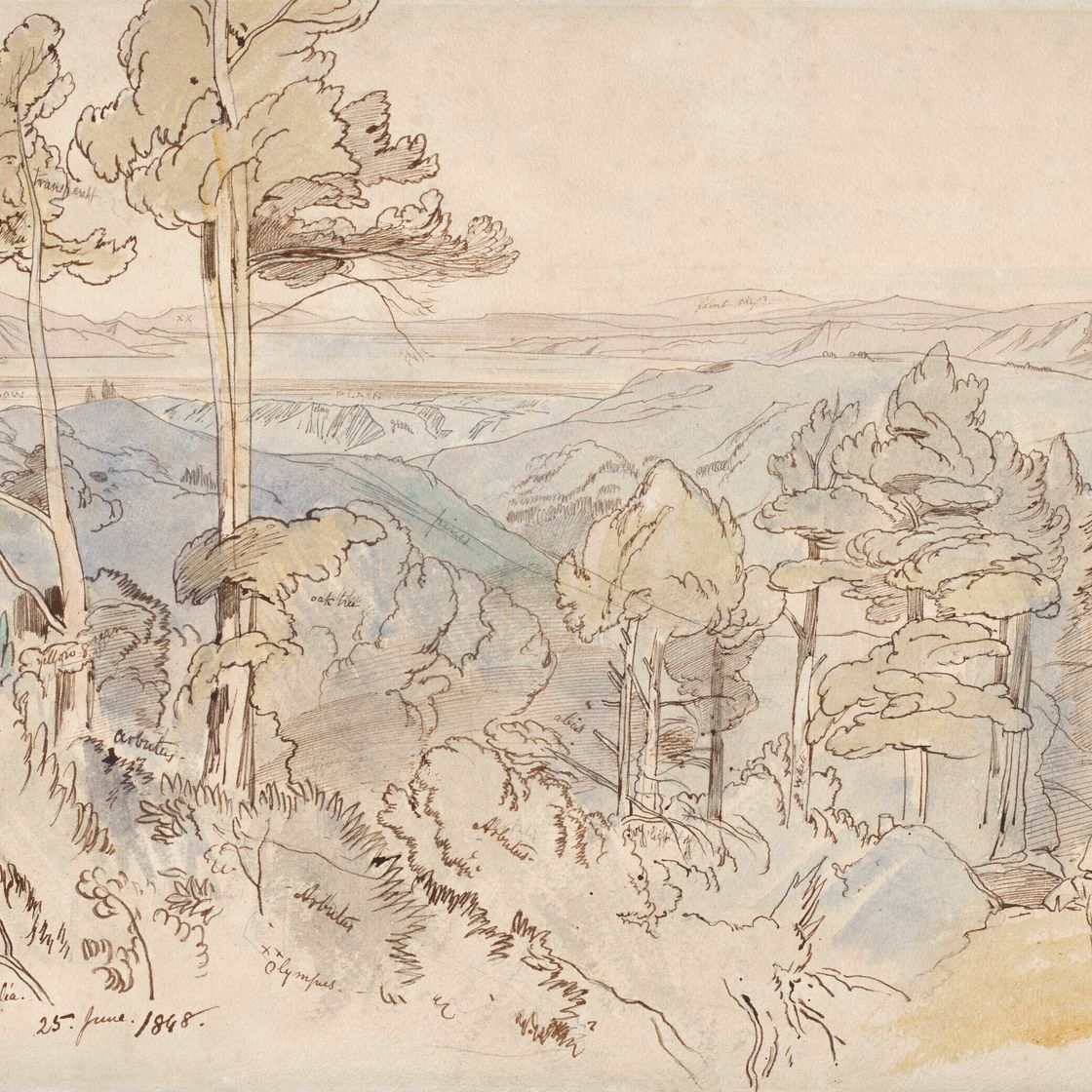 Edward Lear — Залив Броло недалеко от Коккиномилии, изображение 1