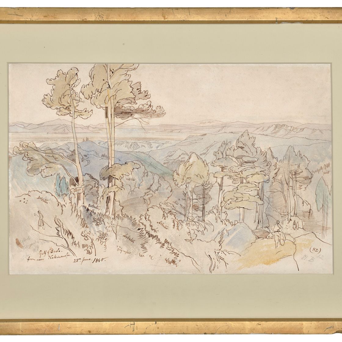 Edward Lear — Залив Броло недалеко от Коккиномилии, изображение 2