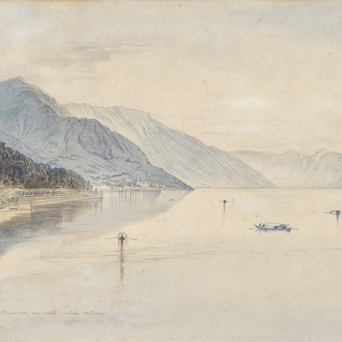 Edward Lear — Белладжио, Озеро Комо, изображение 1
