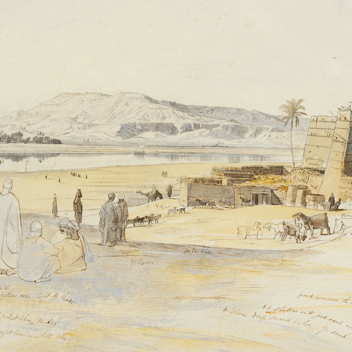 Edward Lear — Луксор, Египет