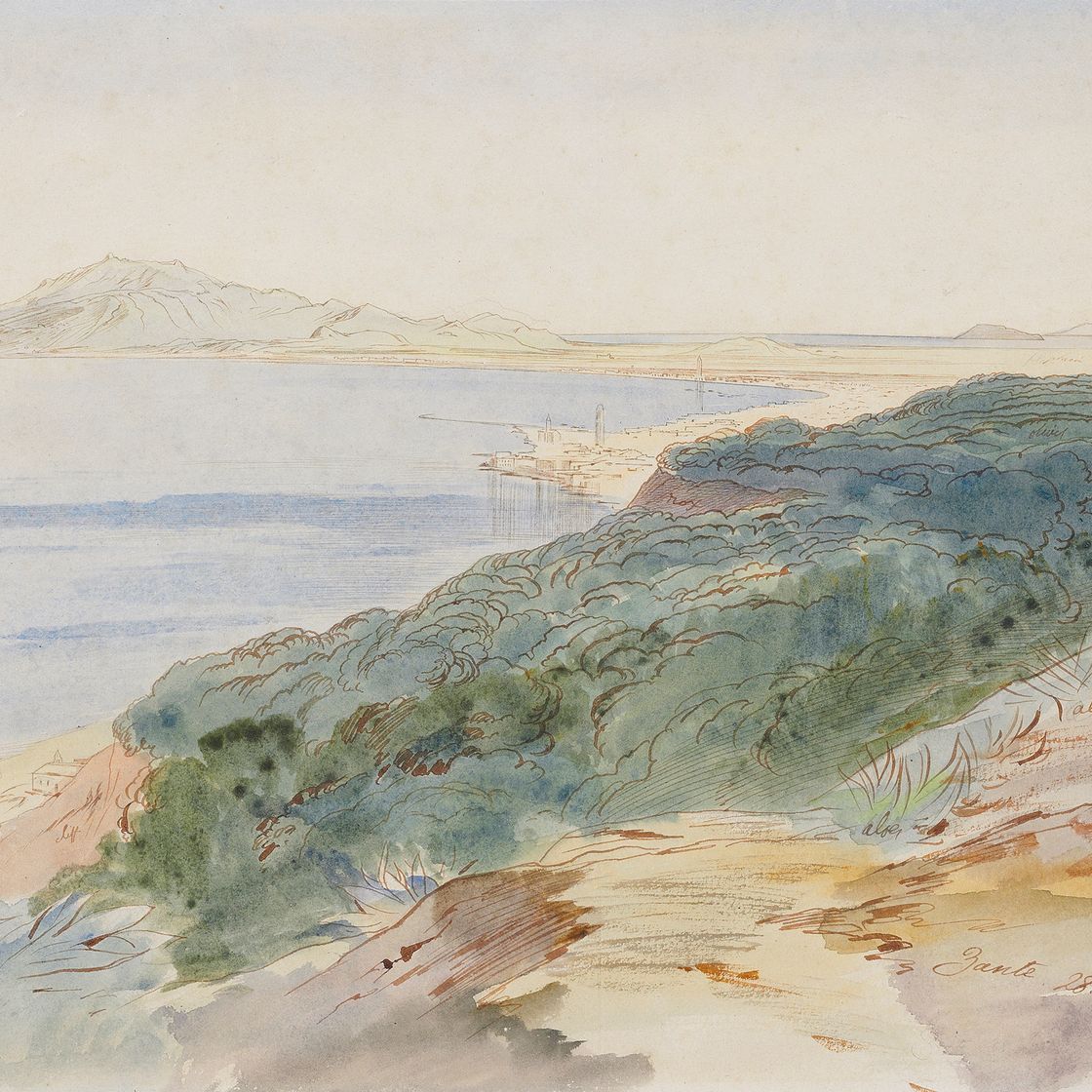 Edward Lear — Занте, с видом на город и Монте Скопо