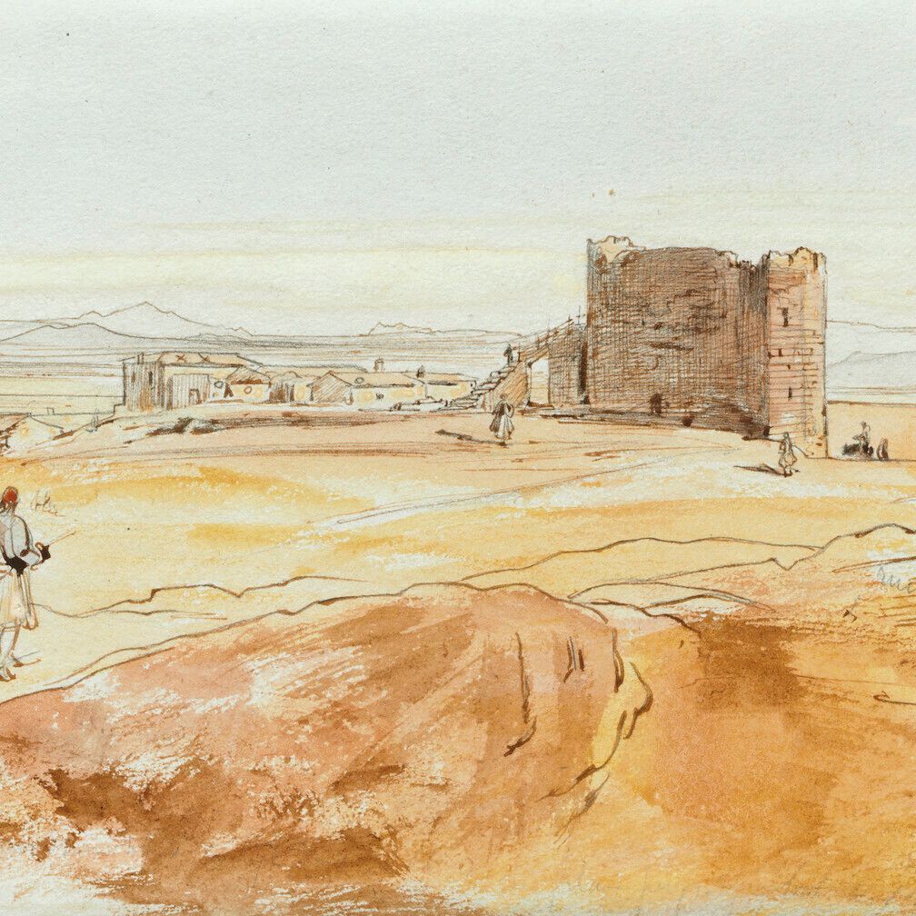 Edward Lear — Два вида на Фивы, изображение 3