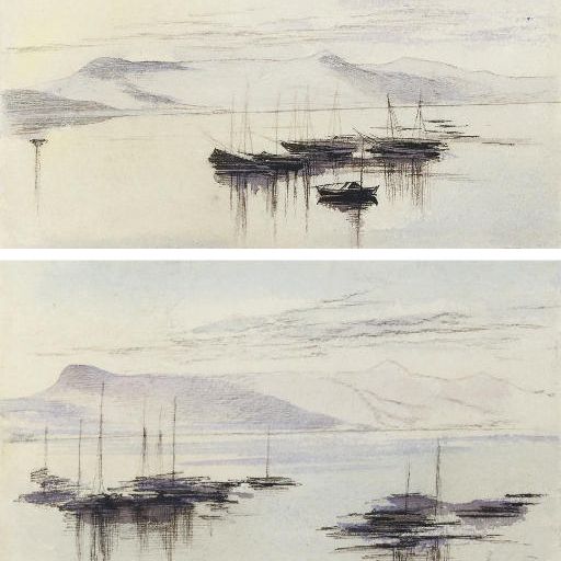 Edward Lear — Два вида на Сан-Сальвадор, Корфу