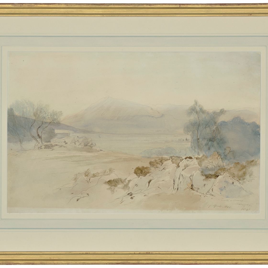 Edward Lear — Вид на Санта-Мауру, Левкас, Ионические острова, изображение 2