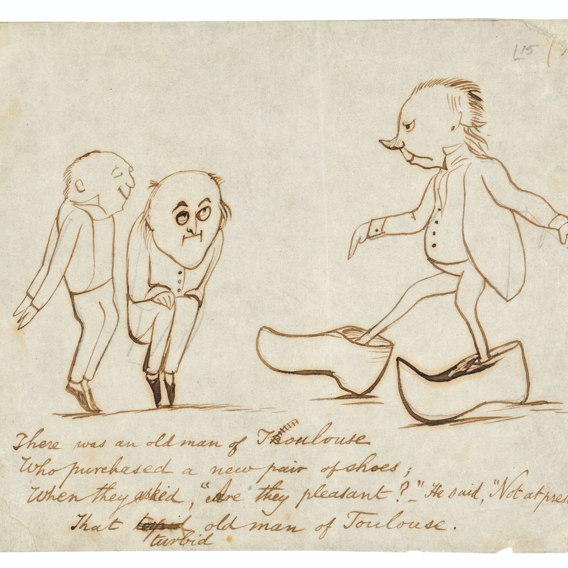 Edward Lear — "Жил-был старик из Тулузы, который купил себе новую пару ботинок"