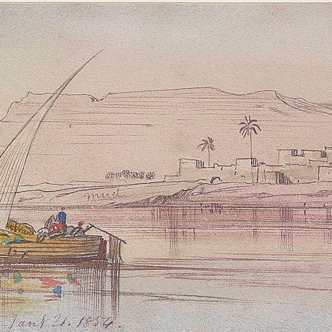 Edward Lear — Вид на Нил