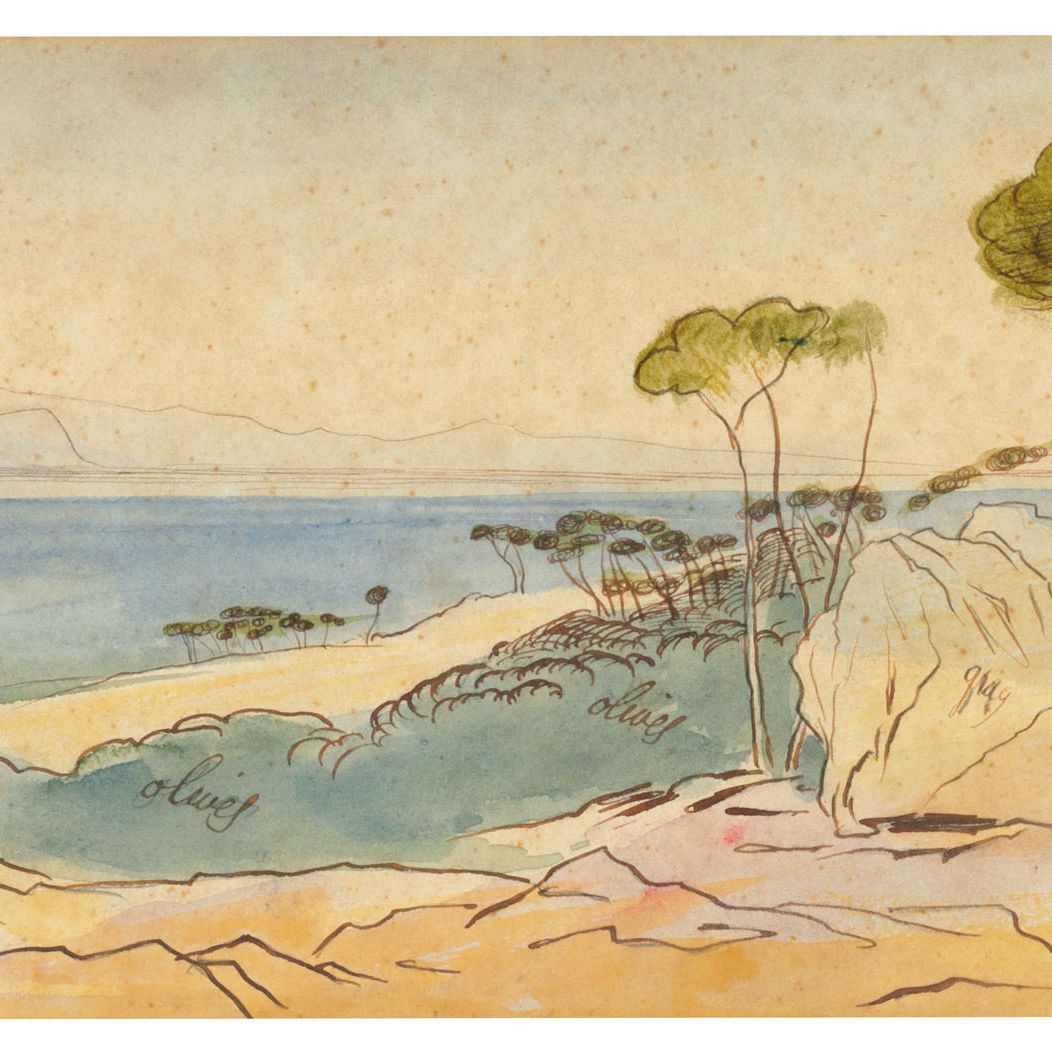 Edward Lear — Антиб, Лазурный берег, Франция
