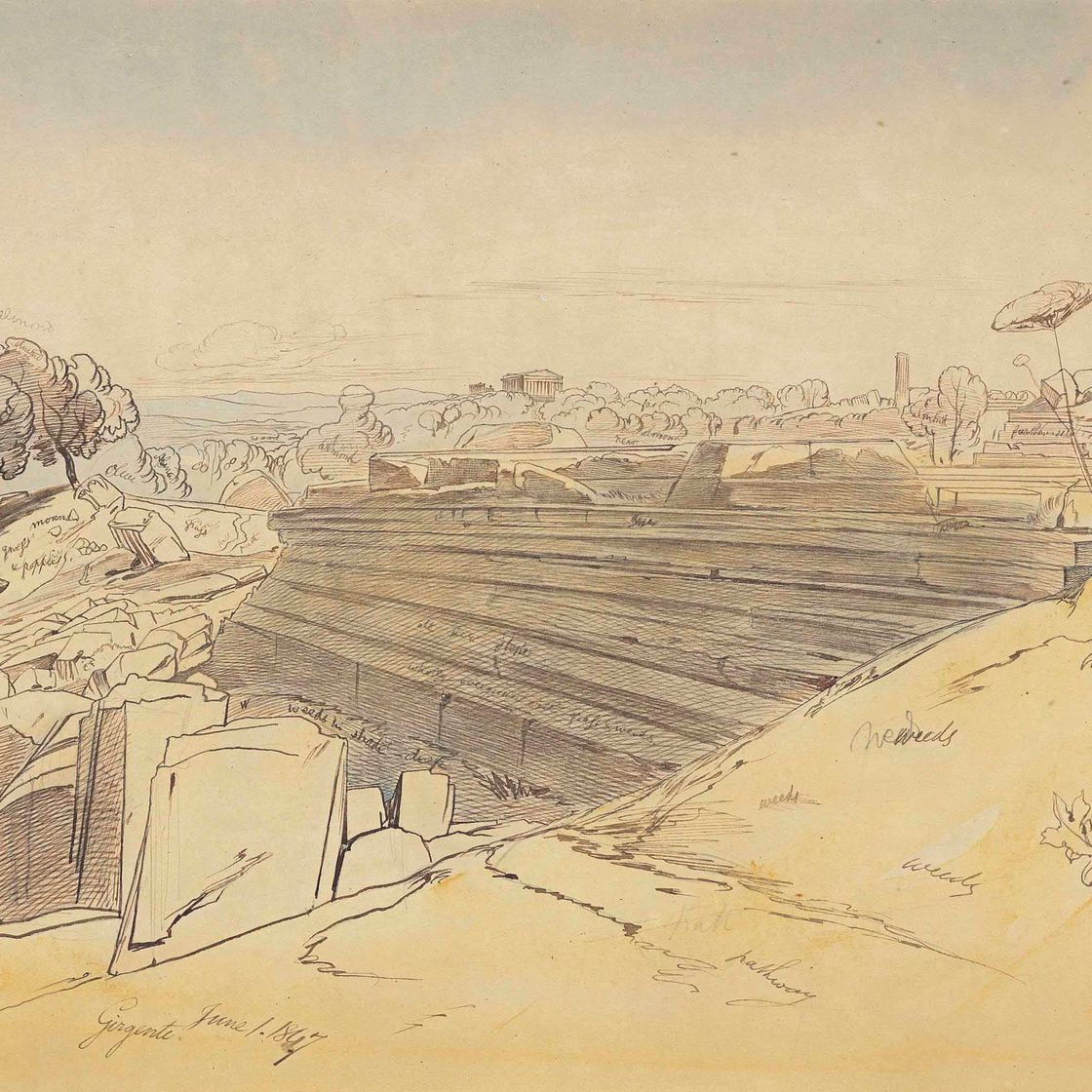 Edward Lear — Гирдженте, Сицилия
