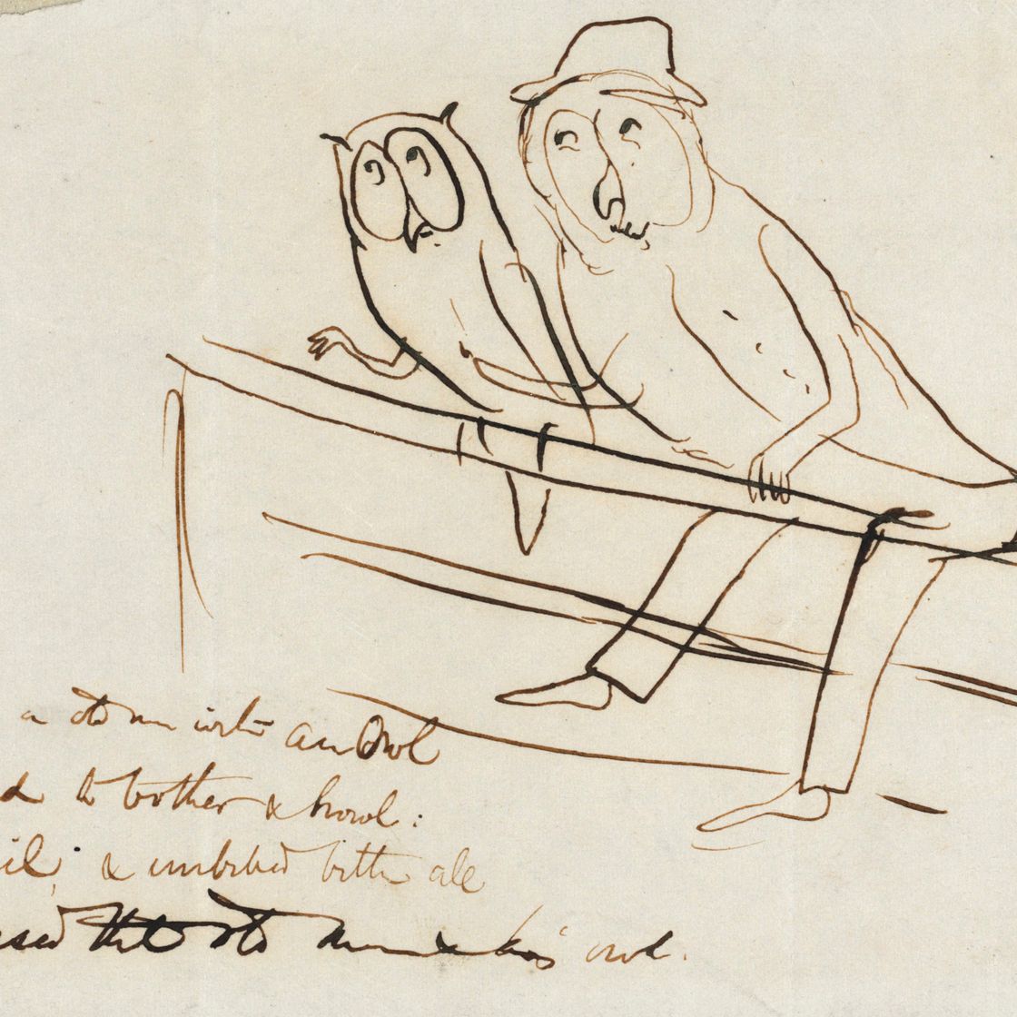 Edward Lear — "Жил-был старик с совой, которая продолжала надоедать и выть"
