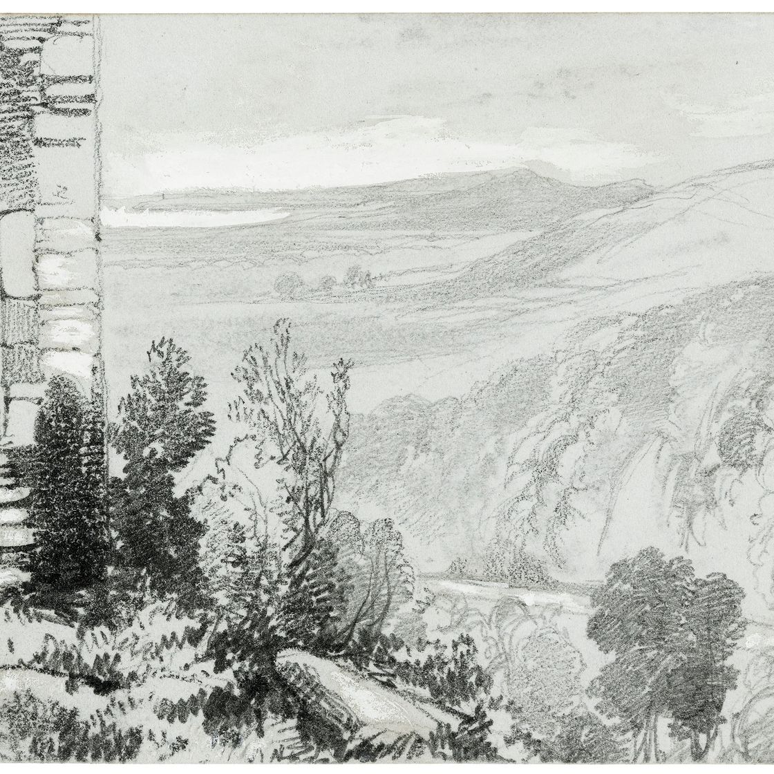 Edward Lear — Два вида на башни в Клондалкин-Тауэр, графство Дублин; один - на башню Глендалоу, графство Уиклоу; и банкетный зал в поместье Бельвью с видом на Уиклоу-Хед., изображение 4