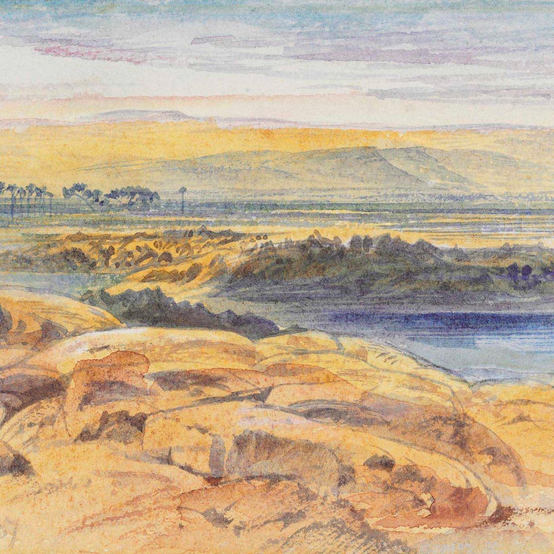 Edward Lear — Первый водопад в Шелаале на реке Нил, Египет