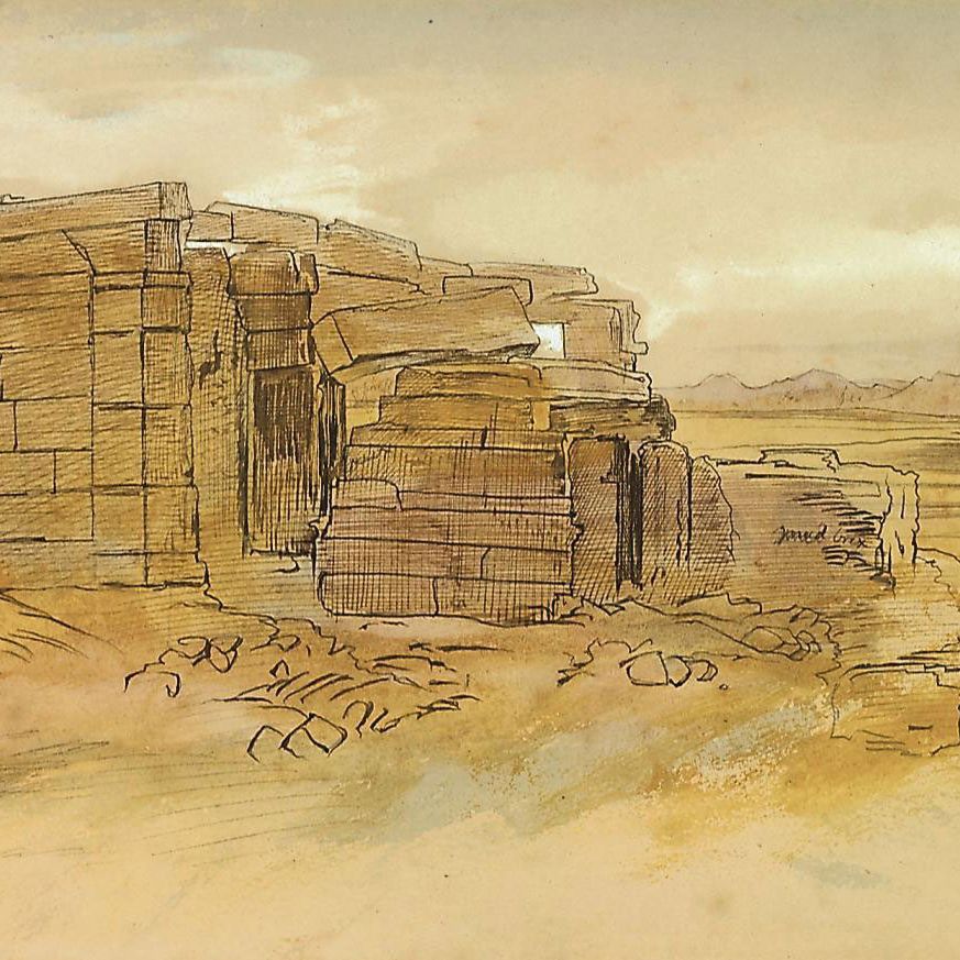 Edward Lear — Храм Амады, Нубия, Египет