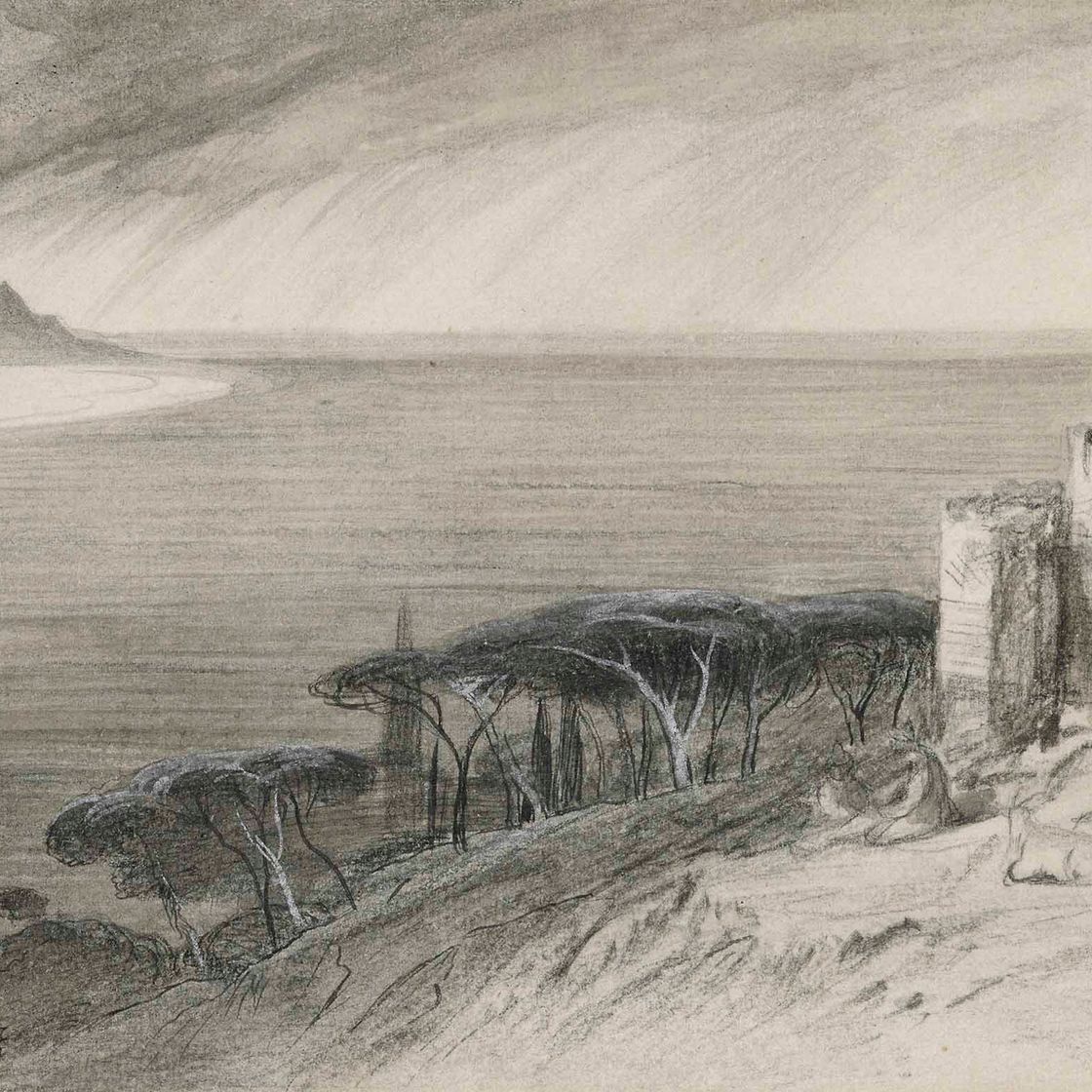 Edward Lear — Понтийские болота над Террачиной, Италия