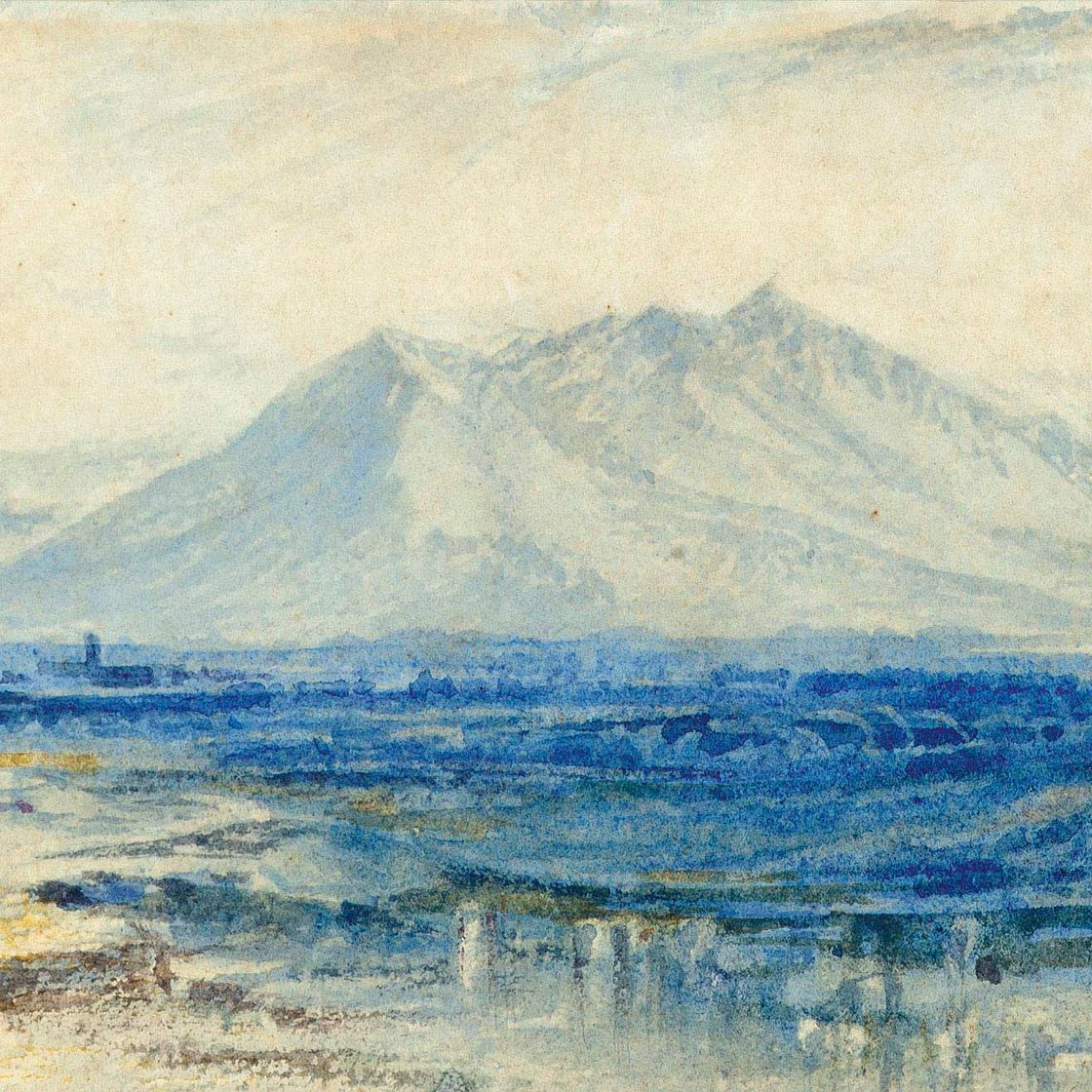 Edward Lear — Непи, с горой Соракте за ней, Италия