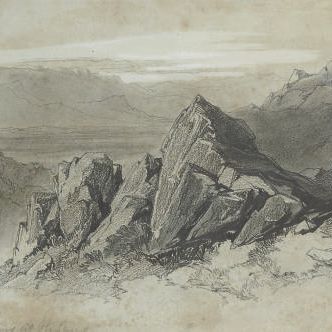 Edward Lear — Горы в Олевано