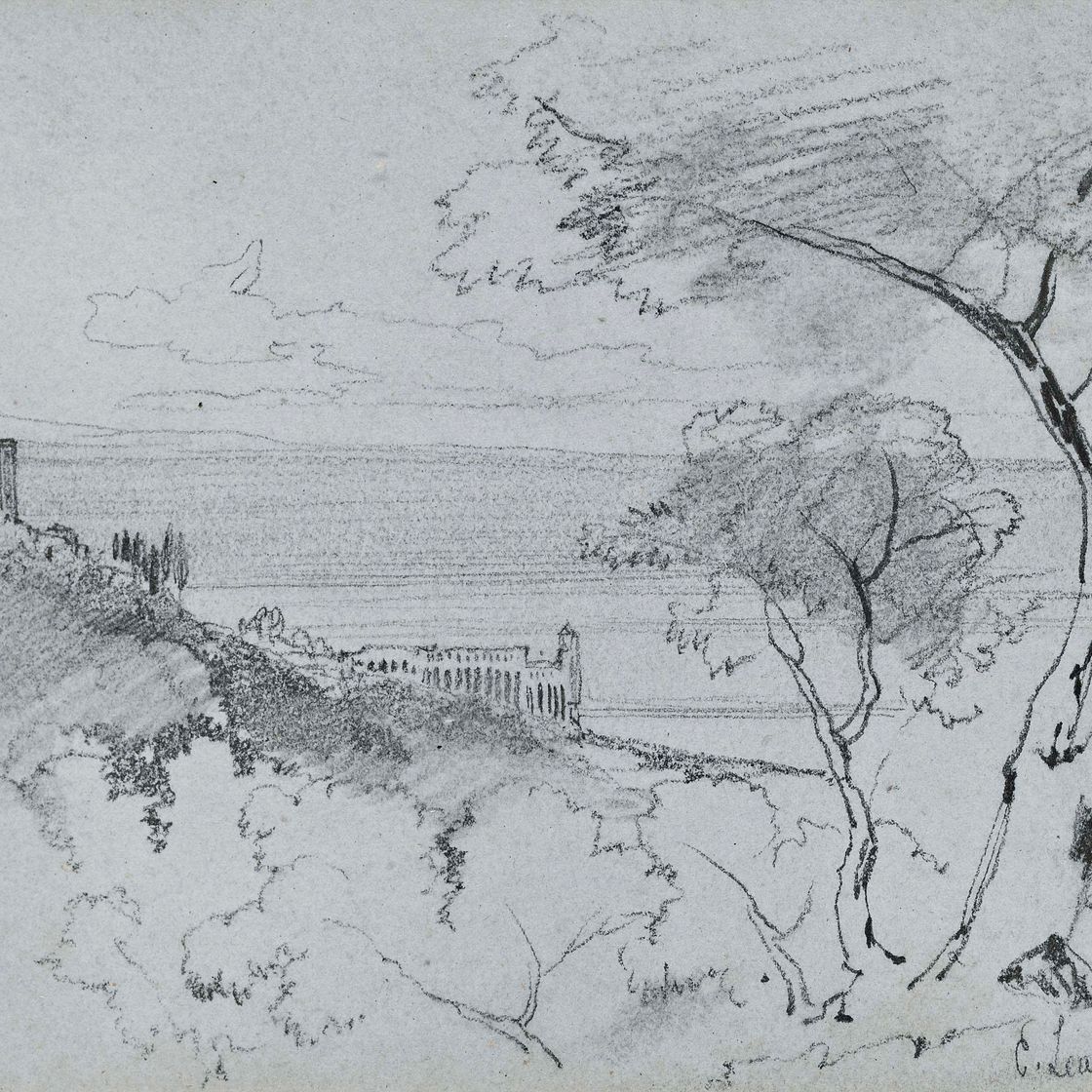 Edward Lear — Вид на Тиволи, Италия