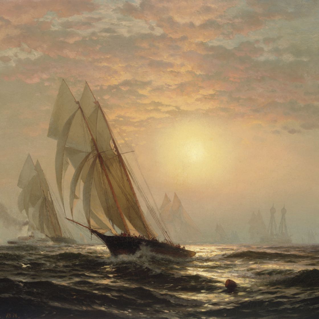 Edward Moran — Победа "Мадлен" над "графиней Дафферин", третьей участницей Кубка Америки, 11 августа 1876 года