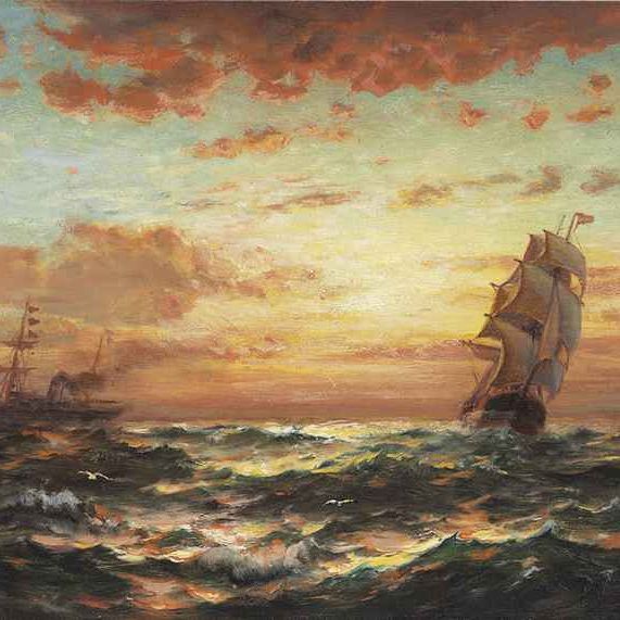 Edward Moran — Морской закат