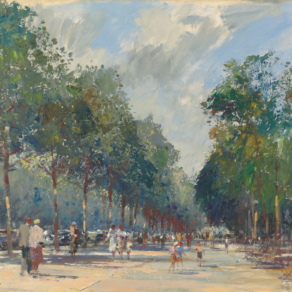 Edward Seago — Июнь на Елисейских полях в Париже