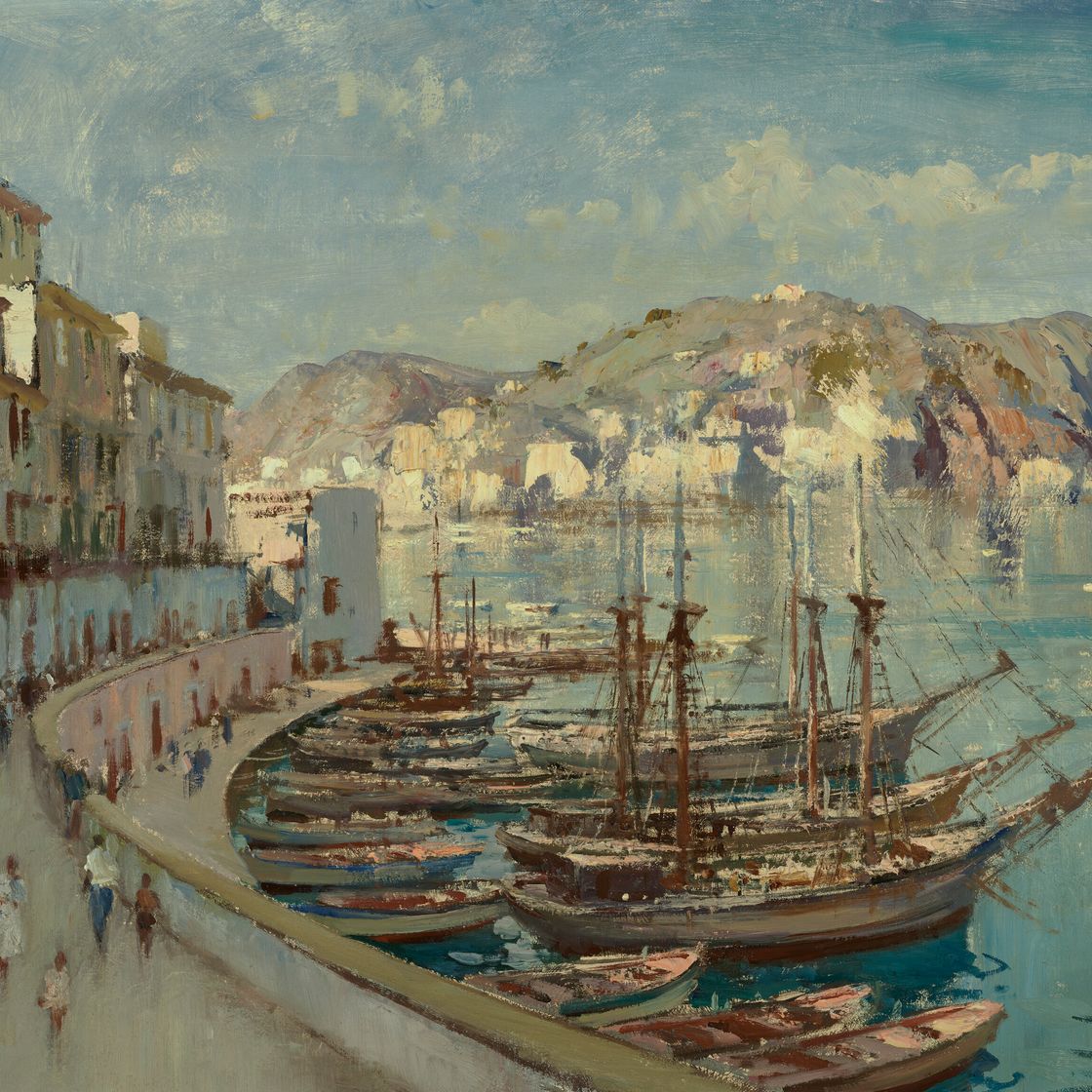 Edward Seago — Шхуна для ловли лобстеров, Понца, изображение 1